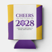 パープル金ゴールド学校大学卒業 缶クーラー (裏面)