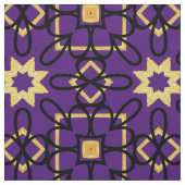 パープル金ゴールド幾何木綿トイルヤード ファブリック (見本)