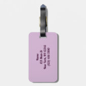 パープル金ゴールド注入 ラゲッジタグ (裏面縦)