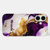 パープル金ゴールド注入 Case-Mate iPhoneケース (裏面 (横))