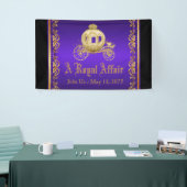 パープル金ゴールド王室のキャリッジ 横断幕 (トレードショー)