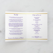 パープル金ゴールド葬儀折りプログラム プログラム (内部)