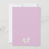 パープル金ゴールド蝶ガールズ1st誕生日インビタット 招待状 (裏面)