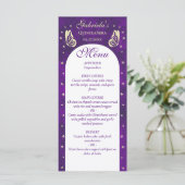 パープル金ゴールド蝶キンセアニラ15誕生日 メニュー (スタンド正面)