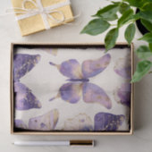 パープル金ゴールド蝶誕生日 薄葉紙 (ギフト)