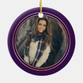 パープル金ゴールド院長卒業式2023年写真 セラミックオーナメント (裏面)