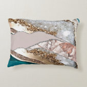 パープル金ゴールド高級エレガントデザインリキッドテクスチャ アクセントクッション (裏面)