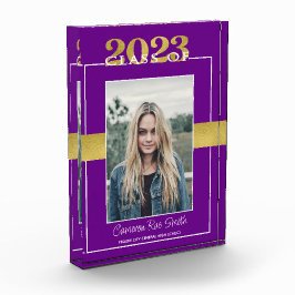 パープル金ゴールド2023年卒業記念クラス フォトブロック