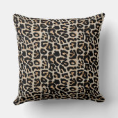 パープル金ゴールド/ブラウン金ゴールドヒョウ可逆枕 クッション (裏面)