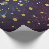 パープル金箔水玉模様パターン包装紙 ラッピングペーパー (角)