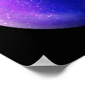 パープル銀河系オーブ鮮やかパープルマーブルプリント ポスター (角)