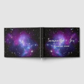 パープル銀河系クラスタープラネタリウム結婚ズ ゲストブック (全面)