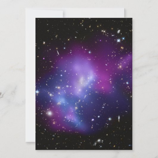 パープル銀河系クラスタープラネタリウム結婚ズ 招待状 (裏面)