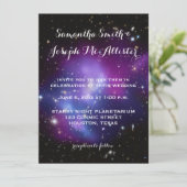 パープル銀河系クラスタープラネタリウム結婚ズ 招待状 (スタンド正面)