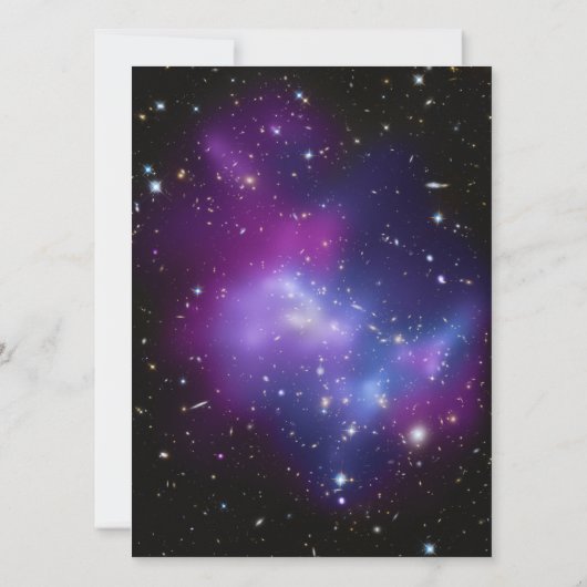 パープル銀河系クラスタープラネタリウム結婚ズ 招待状 (裏面)