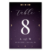 パープル銀河系コズミック金ゴールドムーンシレ結婚ンツ テーブルナンバー (正面)