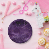 パープル銀河系シリーズデザイン8 ペーパープレート (パーティー)