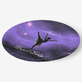パープル銀河系バレリナダンスパーティー紙プレート ペーパープレート (アングル)
