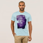 パープル銀河系バースト Tシャツ (正面フル)