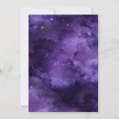 パープル銀河系ビデオゲームゲーマー子供の誕生日パーティー 招待状 (裏面)