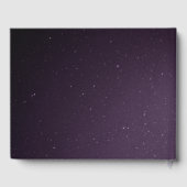 パープル銀河系天星空金ゴールドムーン結婚ズ ゲストブック (裏面)