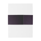 パープル銀河系天空金ゴールドムーンサイ結婚クル 招待状ベリーバンド (裏面例)