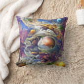 パープル銀河系太陽の系 クッション (ブランケット)