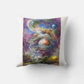 パープル銀河系太陽の系 クッション (裏面)