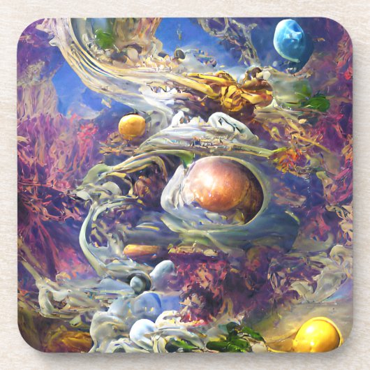 パープル銀河系太陽の系 コースター (正面)