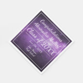 パープル銀河系宇宙卒業紙ナプキンス スタンダードランチョンナプキン (角)