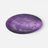 パープル銀河系宇宙卒業紙プレート ペーパープレート (アングル)