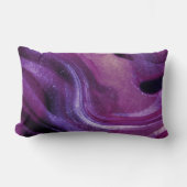 パープル銀河系抽象芸術グリッター腰枕 ランバークッション (正面)