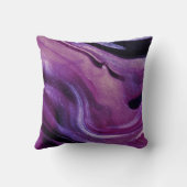 パープル銀河系抽象芸術グリッター クッション (裏面)