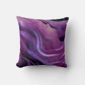 パープル銀河系抽象芸術グリッター クッション (正面)