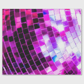 パープル鏡ディスコボール ラッピングペーパー (フラット)