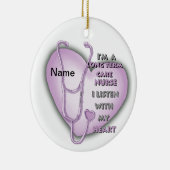 パープル長期気にナースカスタムナースオーナメント セラミックオーナメント (右)