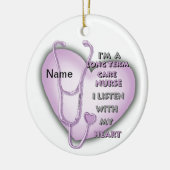 パープル長期気にナースカスタムナースオーナメント セラミックオーナメント (左)