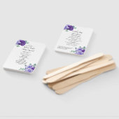 パープル開花ユーカリプタスボタニカル結婚式 プログラム ハンドファン (組立なし)