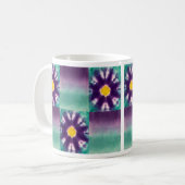 パープル開花 コーヒーマグカップ (正面左)