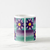 パープル開花 コーヒーマグカップ (中央)