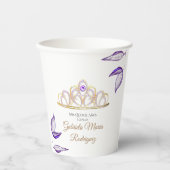 パープル離れ金ゴールドティアラキンセアニラ 紙コップ (正面)