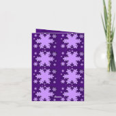 パープル雪だるまクリスマスカード シーズンカード (裏面)