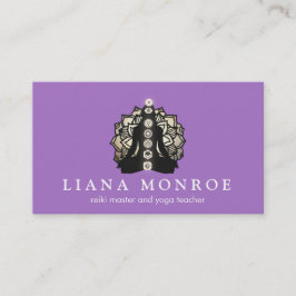 パープル霊気&ヨガ先生ロータス&チャクラ 名刺