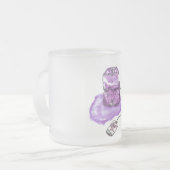 パープル霜の降りたティーマグ フロストグラスマグカップ (正面左)