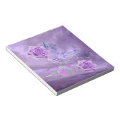 パープル音楽ノート&バラ抽象芸術スモールノートパッド ノートパッド (アングル)