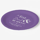 パープル食べドリンク&ビー66レトロ60誕生日 ペーパープレート (アングル)