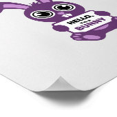 パープル魅力的バニー：喜びを広げよう！ ポスター (角)