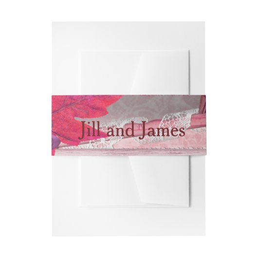 パープル魅力的結婚ズ 招待状ベリーバンド (正面例)