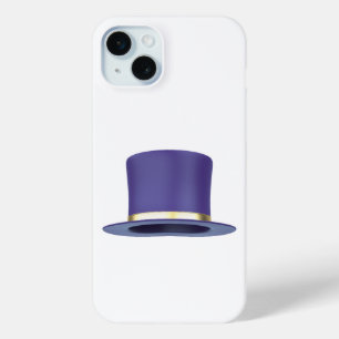 パープル魔法トップハット iPhone 15 MINIケース