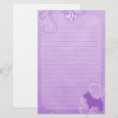 パープル魔法ノーウィッチテリア文房具 便箋 (正面/裏面)